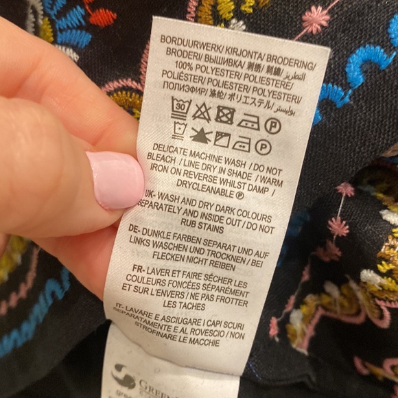 Boden Black Embroidered Boho Linen Tunic - Picture 13 of 15